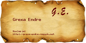 Grexa Endre névjegykártya